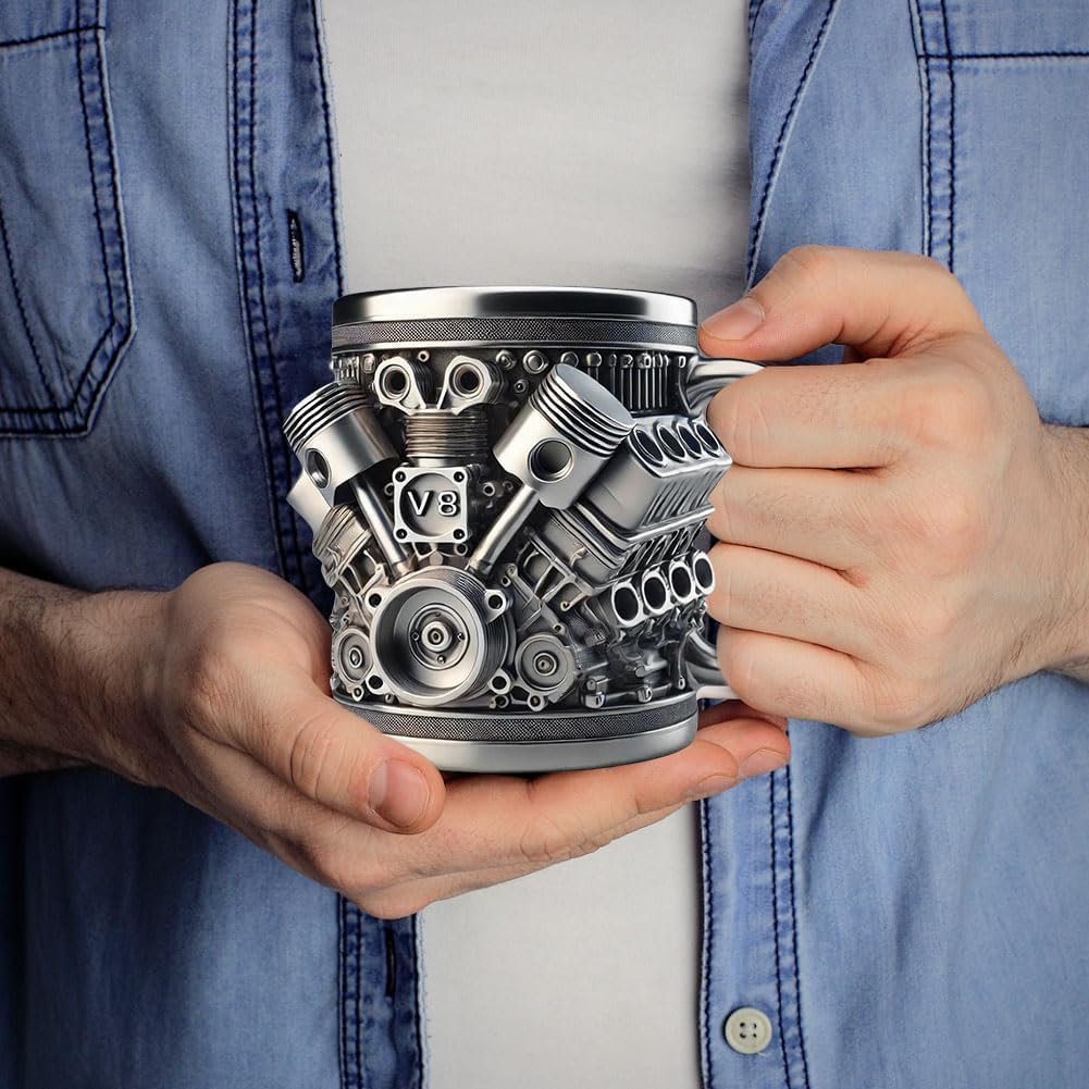 V8 Engine Mug